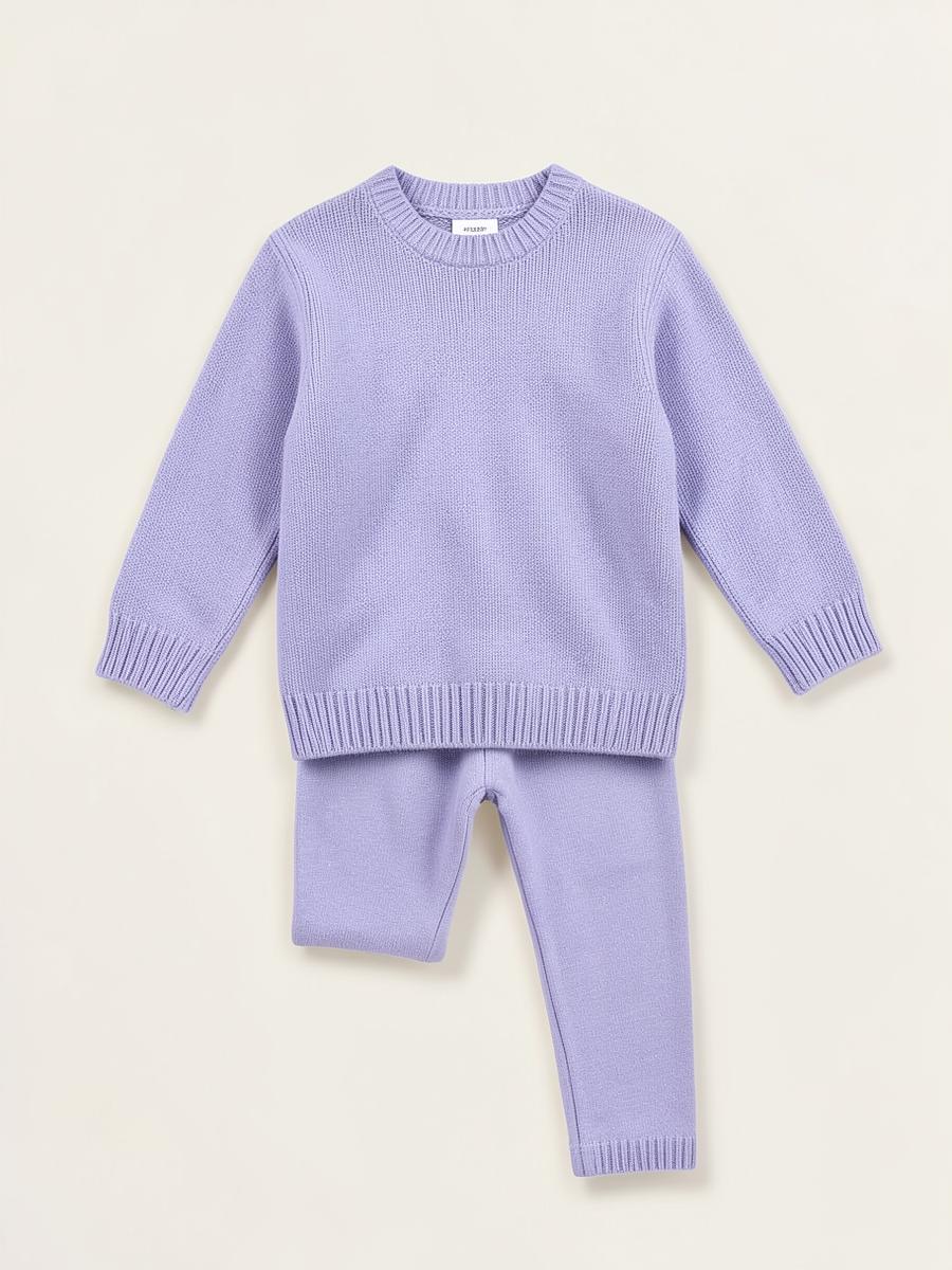 Lavender Knit Sweater Set